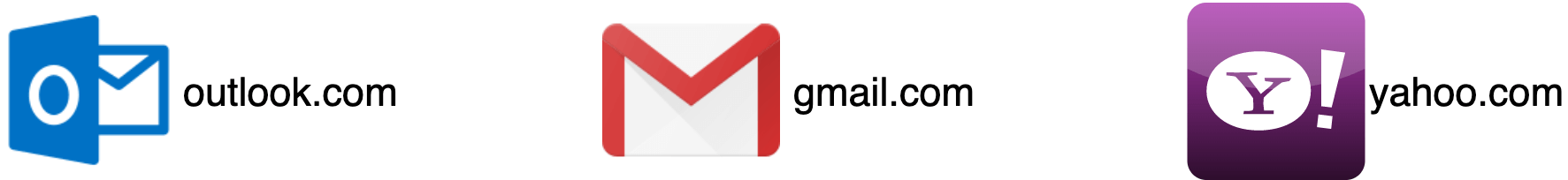 Figure 1 Popular email providers