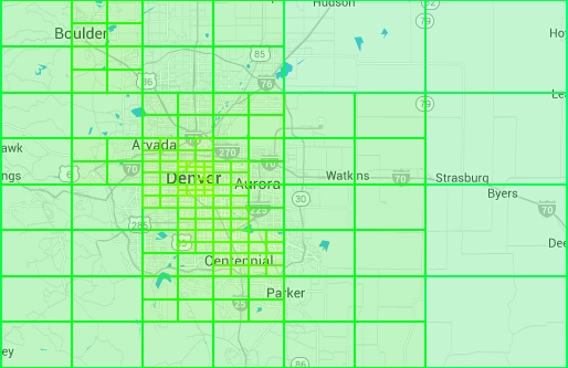 Figure 15 Real-world example of a quadtree